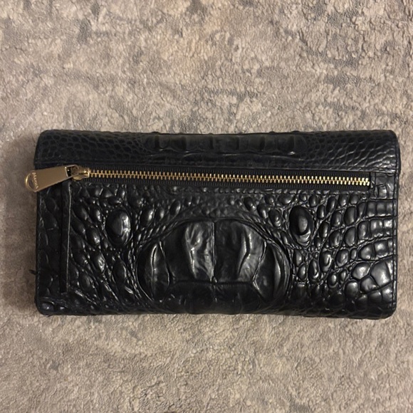 Brahmin Black Embossed Leather Clutch - Picture 4 of 4